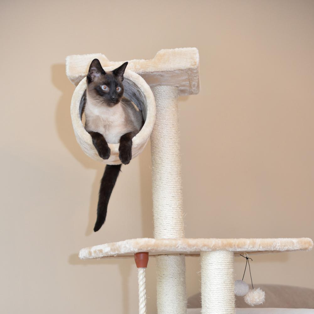 Armarkat 62" Real Wood Cat tree With Scratch posts, Hammock for Cats And Kittens A6202