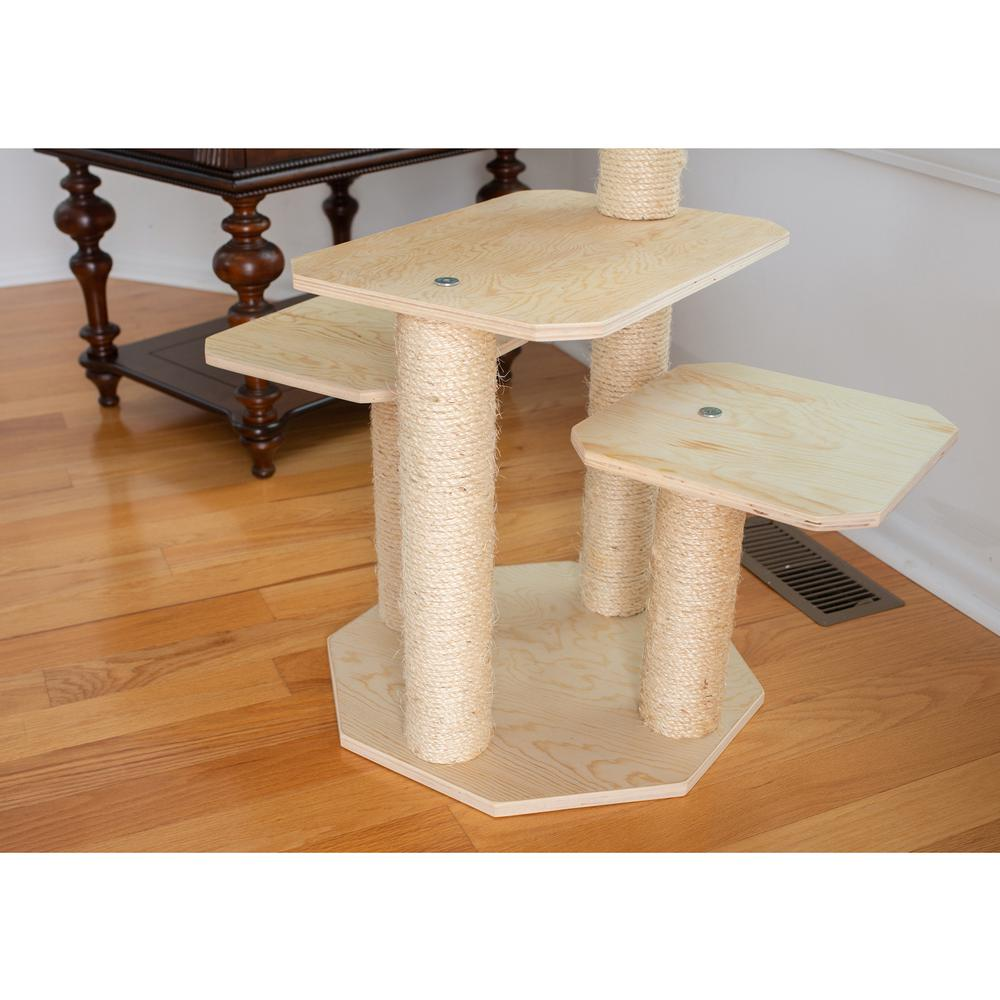 Armarkat Real Wood Premium Model S4203 Scots Pine, Solid Wood Cat Tree, 46" Tall