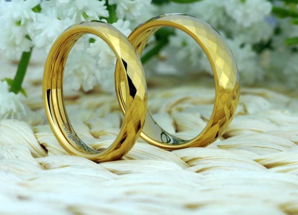 Gold Couple Wedding Engagement Ring