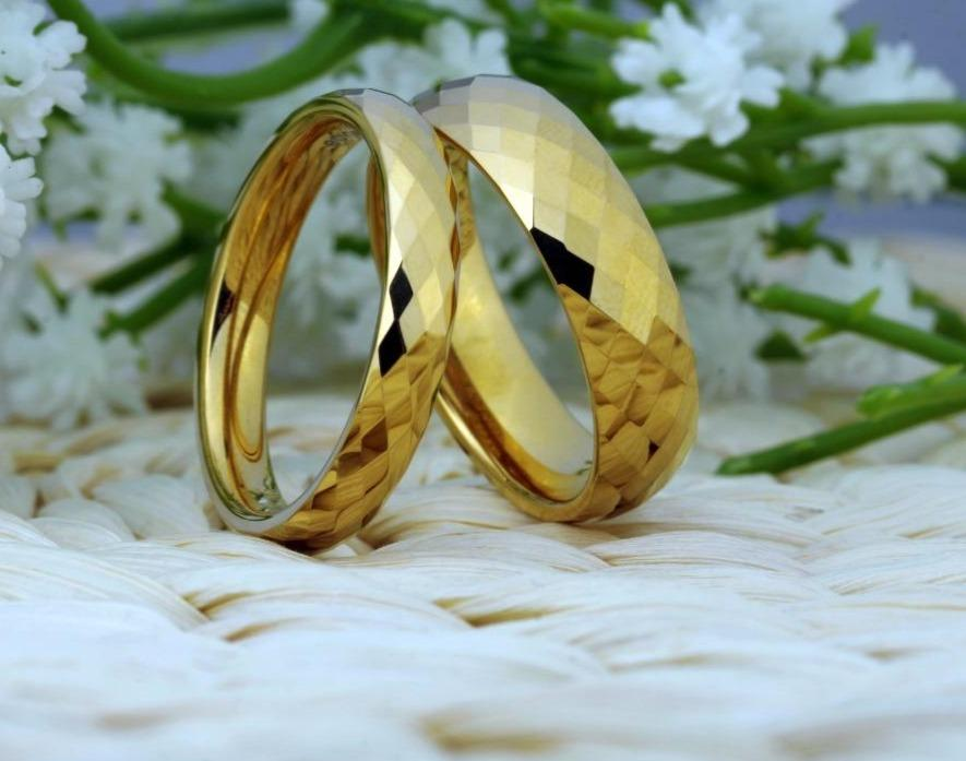 Gold Couple Wedding Engagement Ring