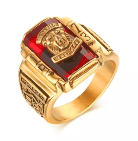 Mens Vintage Lion Head ring