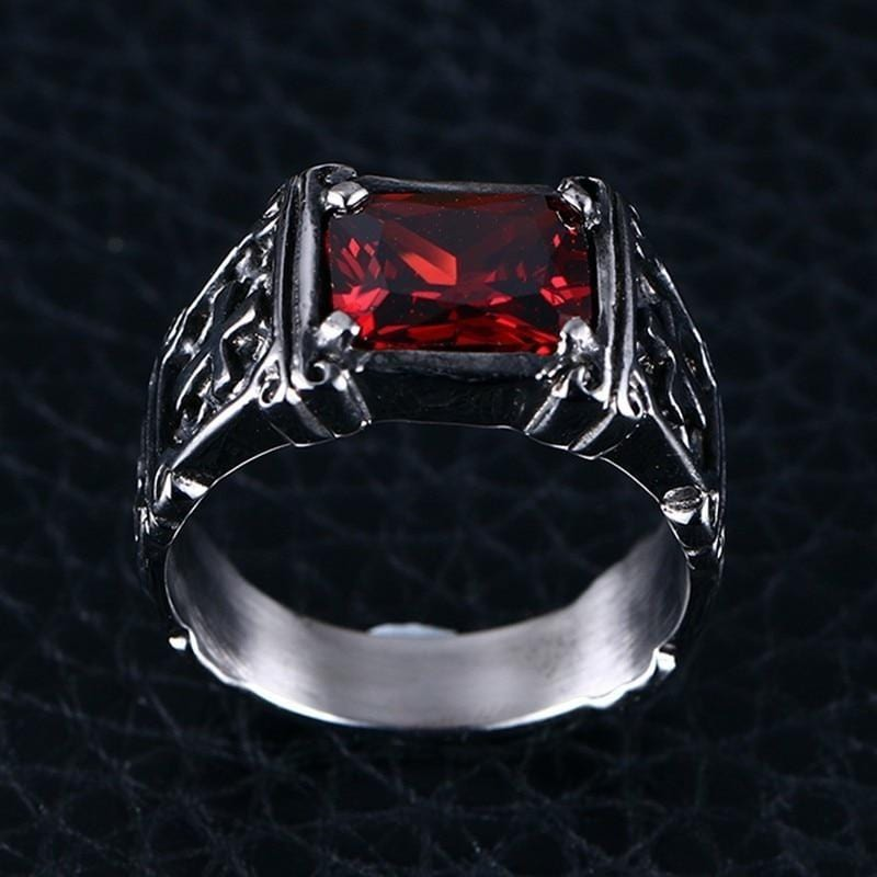 Mens Edgy Cross Ring