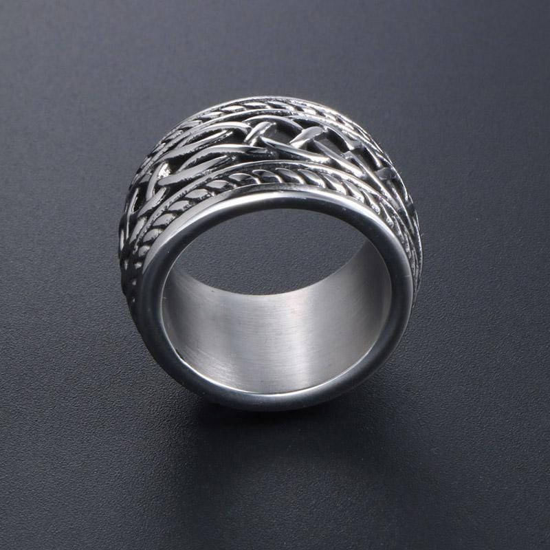 Stainless Steel Mens Biker Ring