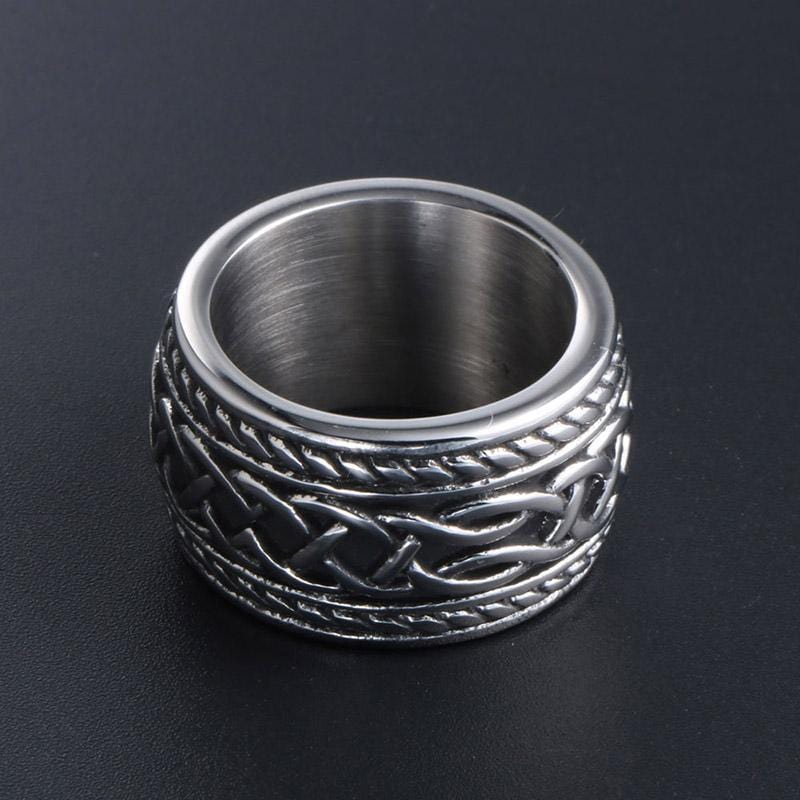 Stainless Steel Mens Biker Ring