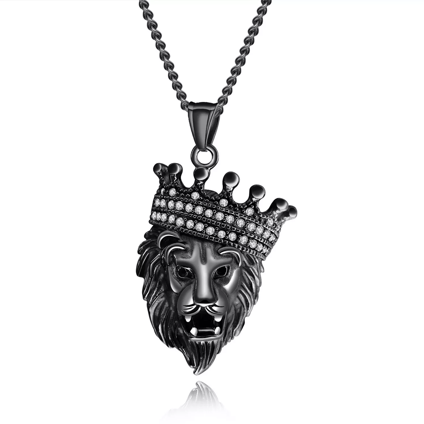 Stainless Steel Mens Lion Nekclace