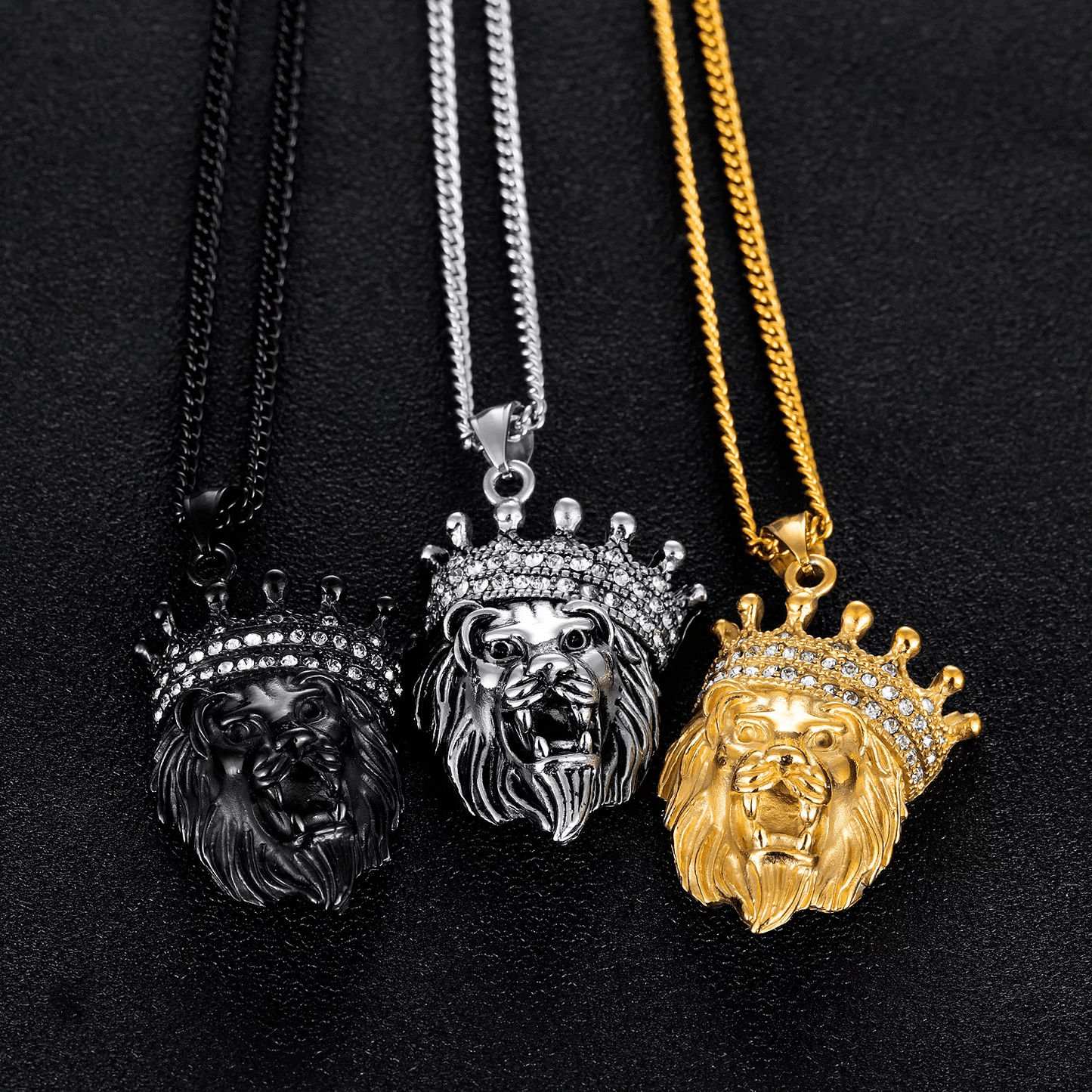 Stainless Steel Mens Lion Nekclace