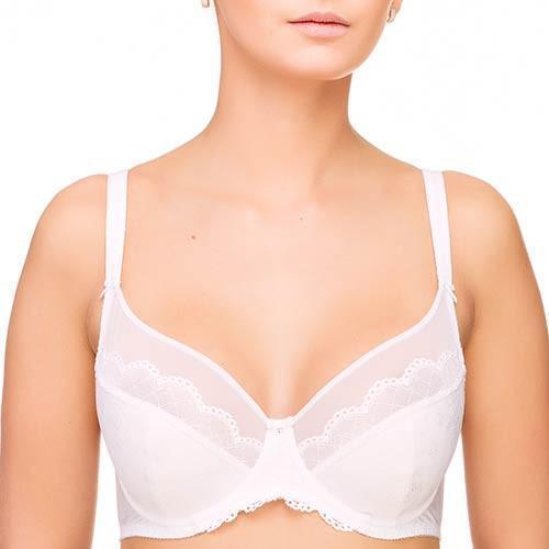 Plus Size Unlined Full Figure Bra Lauma Vivian White