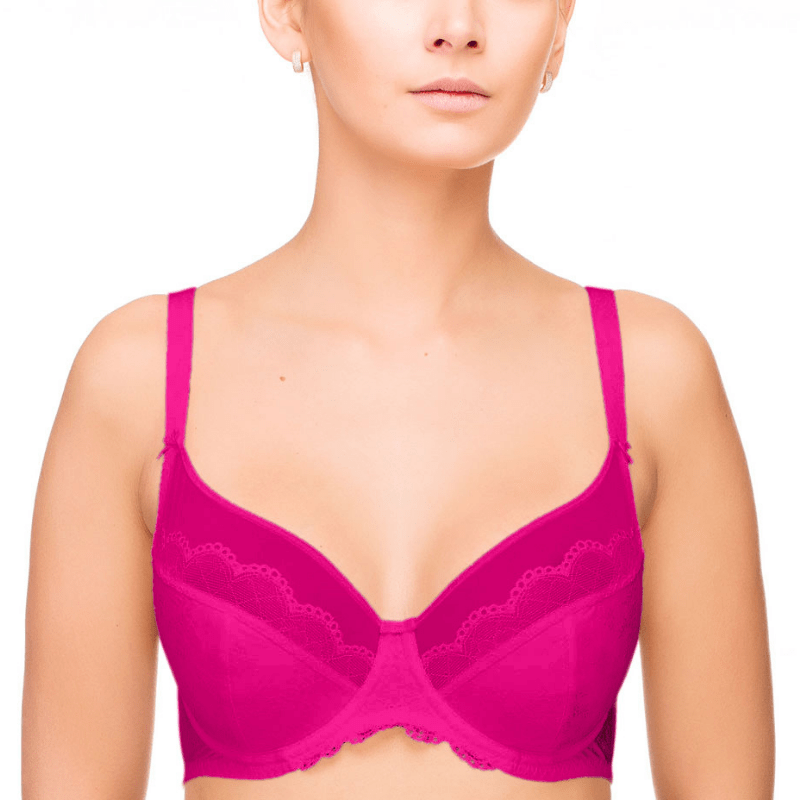 Plus Size Unlined Full Figure Bra Lauma Vivian Pink