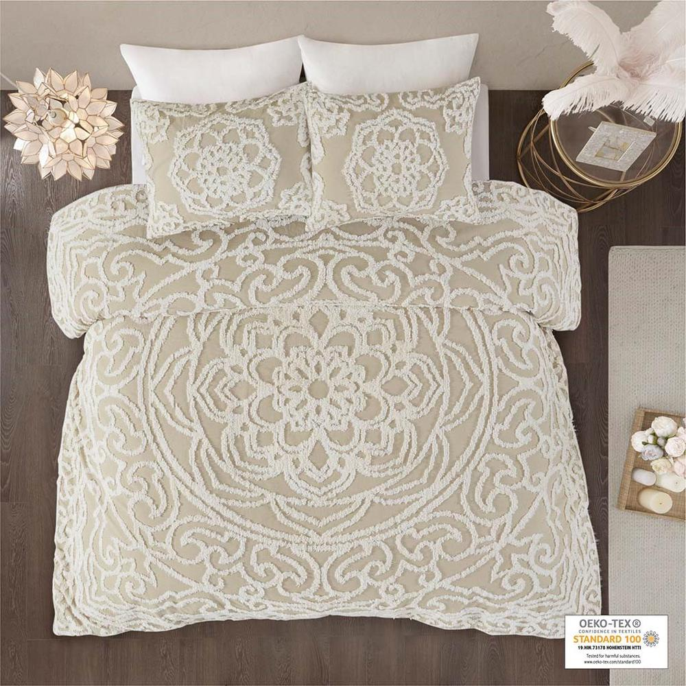 100% Cotton Tufted Duvet Cover Set,MP12-5978