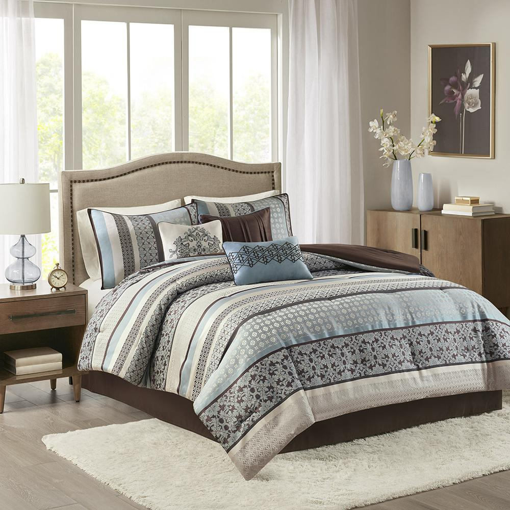 100% Polyester Jacquard 7pcs Comforter Set,MP10-1026