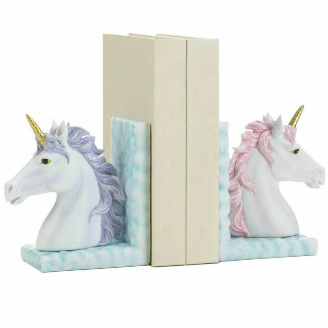 Pink and Purple Unicorn Cloud Bookend Set