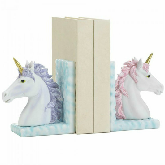 Pink and Purple Unicorn Cloud Bookend Set