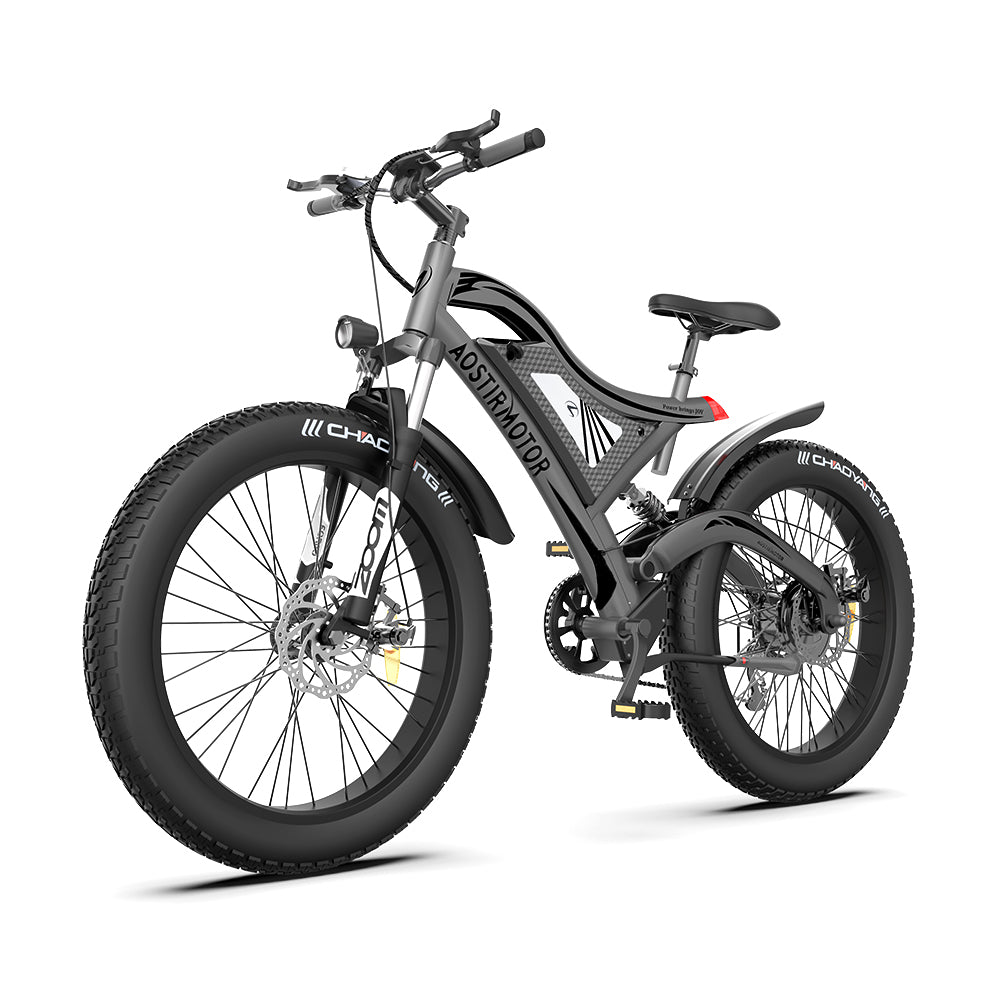 AOSTIRMOTOR 26" 750W Electric Bike Fat Tire 48V 15AH Removable Lithium Battery for Adults S18